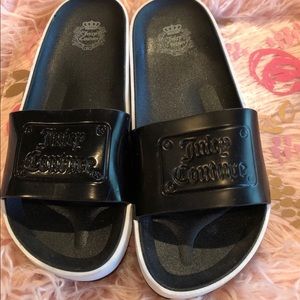 Juicy Couture Black Slides- Very Cute!!!